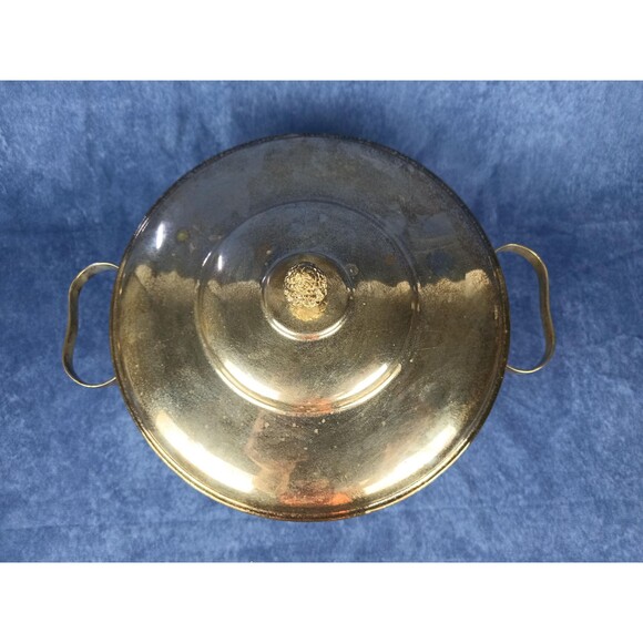 Silver Plated Serving Dish Vintage Pot With Lid And Handles Lidded Ornament Top - Picture 4 of 9